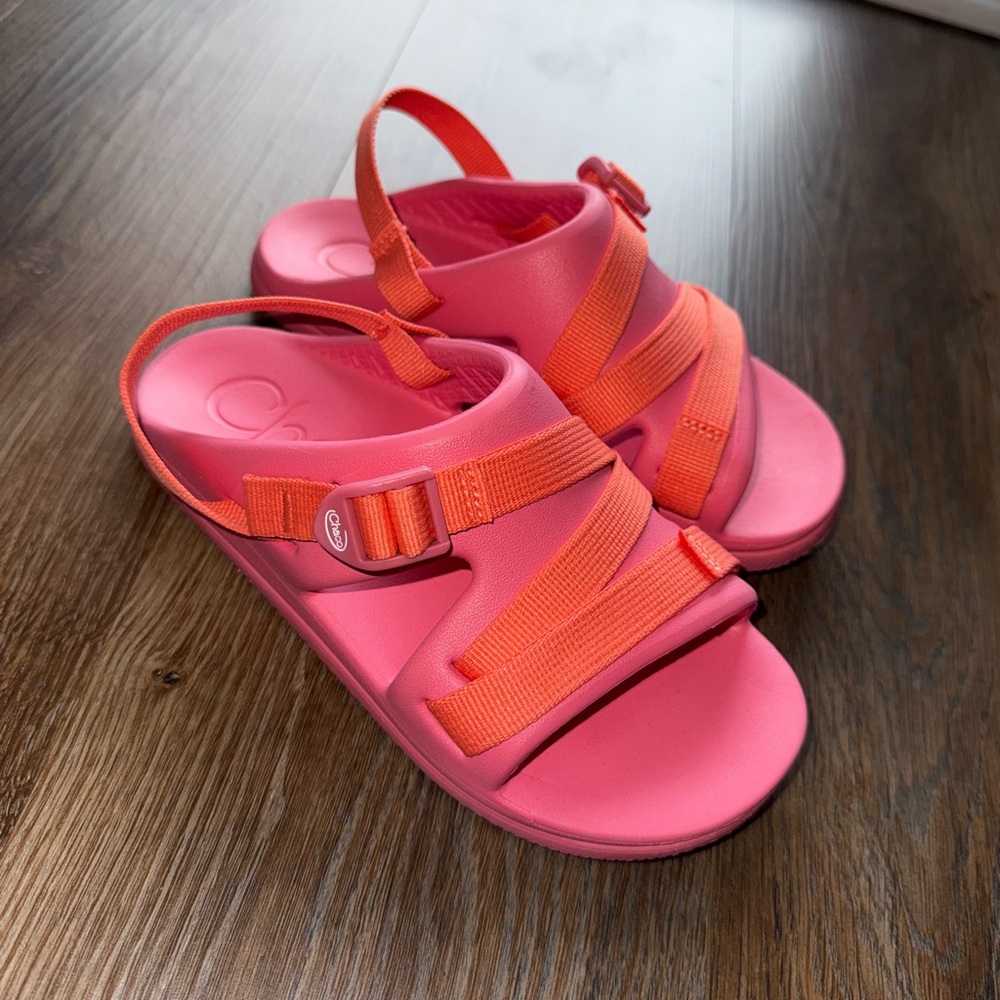 Chaco Pink and Orange Sandals